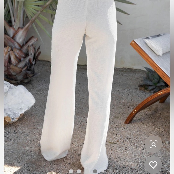 Bayshore Women’s “Textured” High-Waisted “ Cream Colored” Women’s Pants … - Picture 5 of 12